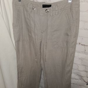 Banana Republic Linen Pants Tan sz 12